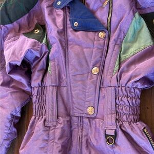 Women’s Descente vintage purple ski suit